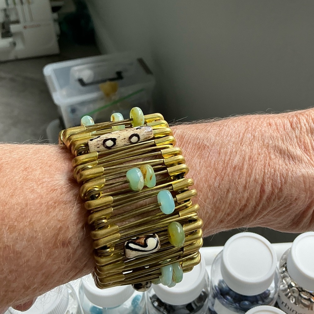 Safety Pin Cuff Bracelet